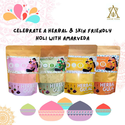 Celebrate a Skin-Safe Holi with Amarveda's Natural and Eco-Friendly Gulal