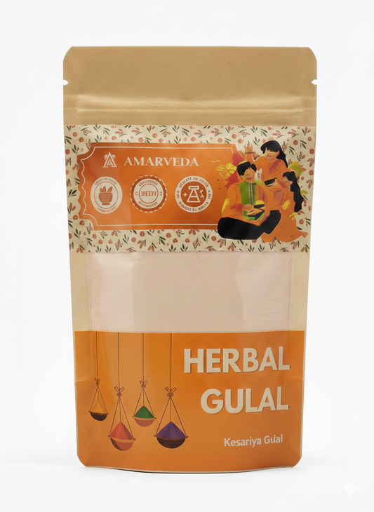 Herbal Gulal | Kesariya Gulal | 100% Natural | Pack of 1