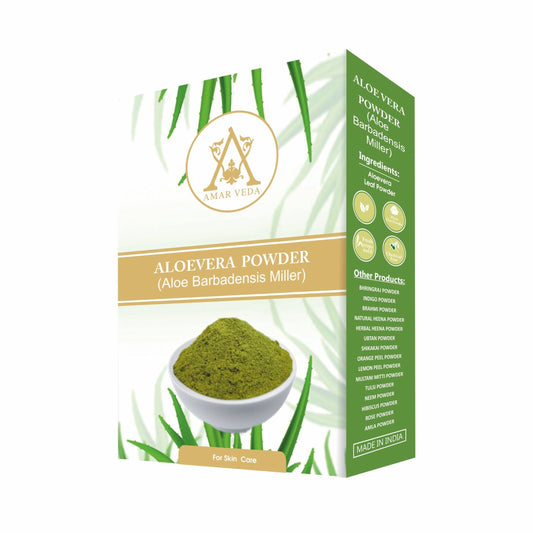 AmarVeda Aloe Vera Powder for Face & Hair – Soothes Skin, Fights Acne, Promotes Growth