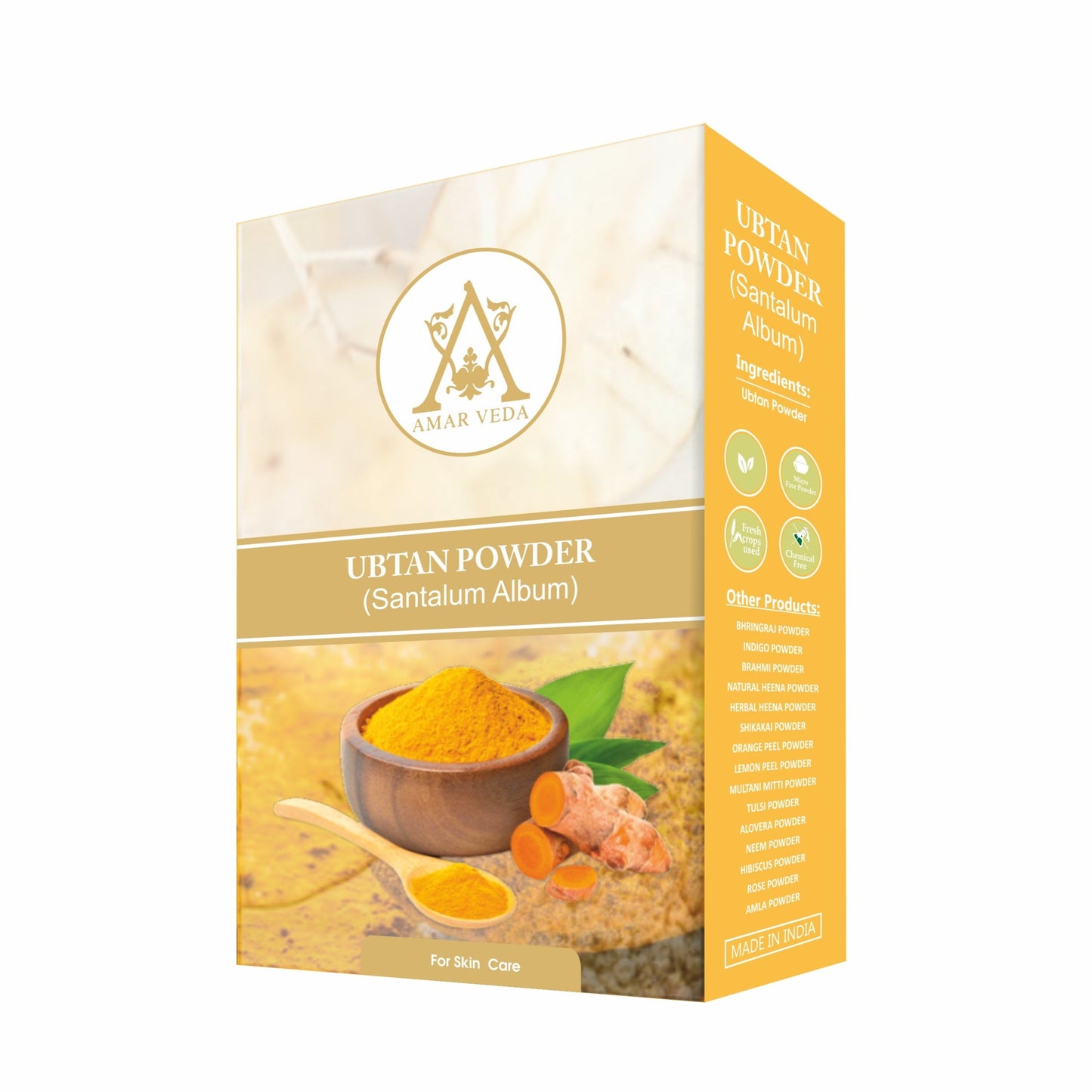 AmarVeda Ubtan Powder – Natural Ayurvedic Face and Body Pack for Glowing Skin and Tan Removal