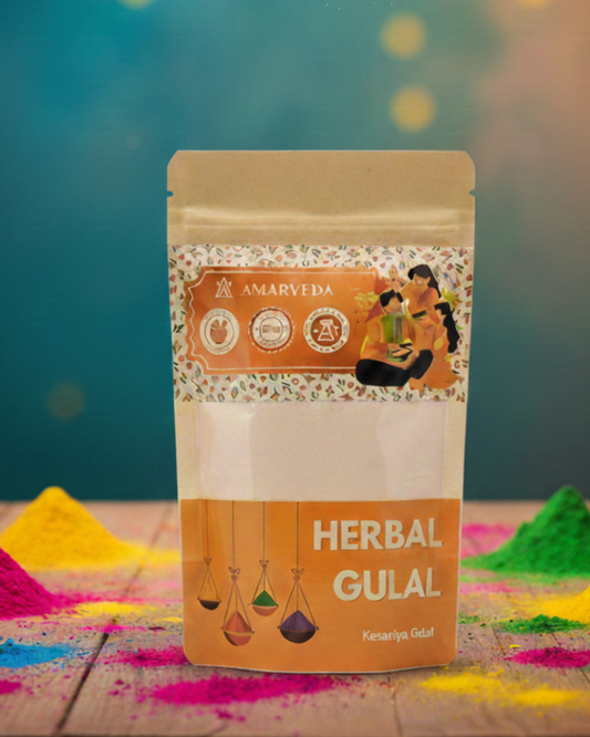 Herbal Gulal | Kesariya Gulal | 100% Natural | Pack of 1